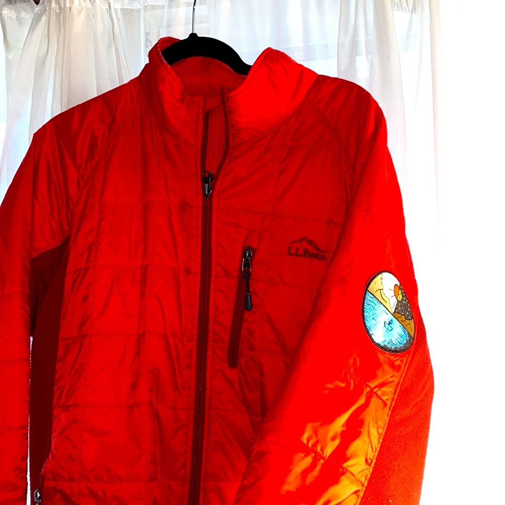 L. L. Bean Primaloft red light jacket .